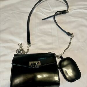 Steve Madden Glossy Black Crossbody Bag